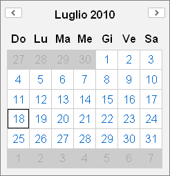 Calendar sample